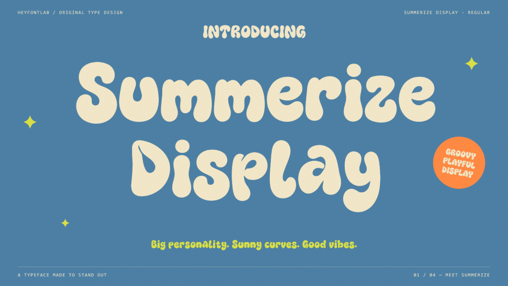 HEY  SUMMERIZE - DISPLAY FONT — Display, Graffiti, Handwritten specimen